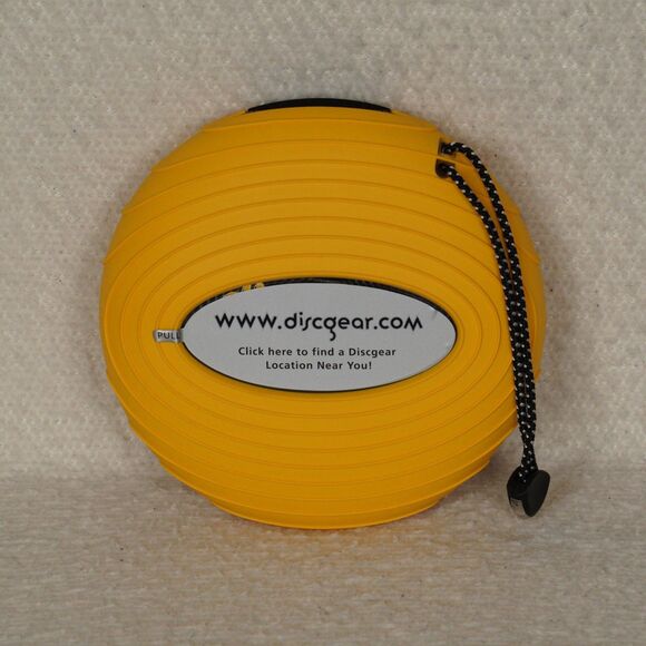Vintage DiscGear 20 Disc Storage Organizer Yellow Textured Hard Case CD DVD USA - Picture 5 of 11